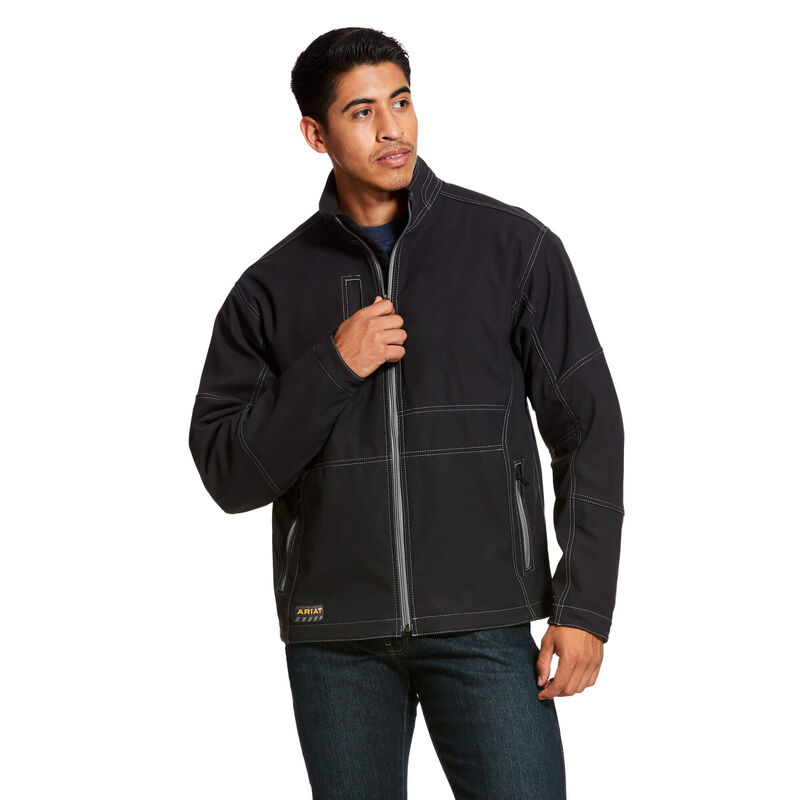 Ariat Jacke Herren - Rebar Stretch Canvas Softshell Schwarz ( SJRVI-9516 )
